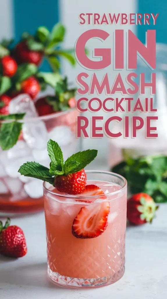 Strawberry Gin Smash Cocktail Recipe: A Refreshing and Fruity Smash