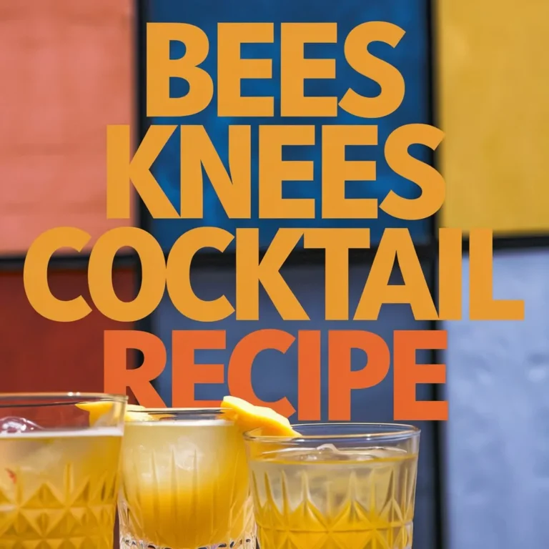 Bees Knees Cocktail Recipe: A Classic and Prohibition-Era Drink for the Sophisticated