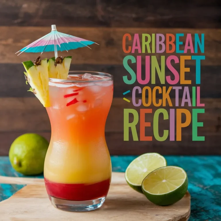 Caribbean Sunset Cocktail Recipe: A Colorful and Delicious Drink