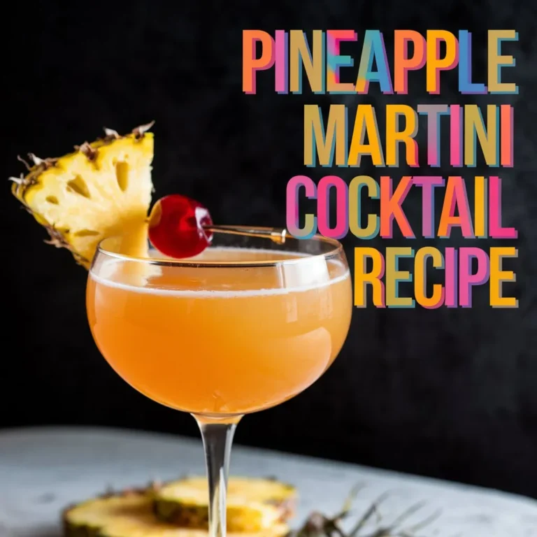 Pineapple Martini Cocktail Recipe: A Tropical Getaway in a Glass