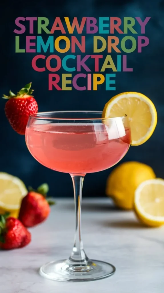 Strawberry Lemon Drop Cocktail Recipe: A Fruity Twist on a Classic